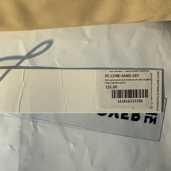 Stoney clover lane small pouch sand hearts custom patches diner jukebox nwt - Picture 3 of 4